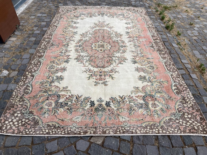 Turkish Vintage Rug, Handmade Wool Rug, Bohemian Large Rug, 6,6 x 10, ft gallery