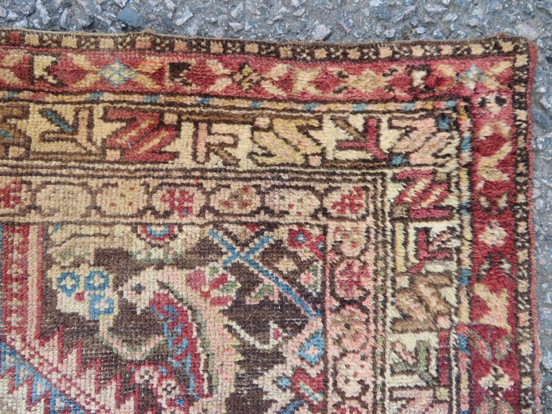 Distressed Antique S*a*r*a*b Tribal Rug. 194cm X 132cm. gallery