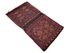 Antique Caucasian Rug 22” x 43” Collector’s Item Soumak Saddlebag Wool Rug