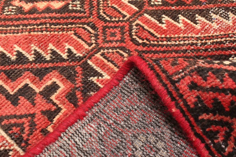 Vintage Red Traditional 3'6" x 6'1" Hand-Knotted Oriental Wool Area Rug gallery
