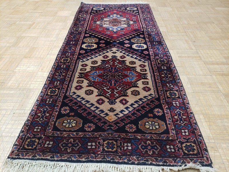 2.6x6 TURKISH KAZAK KARAJEH VINTAGE AUTHENTIC HAND WOVEN 100% WOOL ORIENTAL RUG gallery