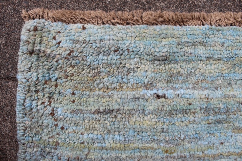 Vintage Traditional Hand Made Oriental Gabbe Wool Blue Large Carpet 296x235cm gallery