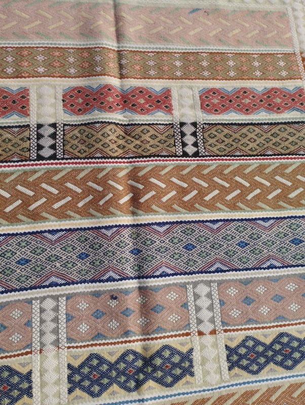 Vintage Traditional Oriental Afghani Multicolor Wool Kilim Rug Carpet 252x143 cm gallery