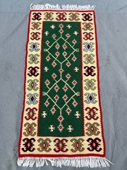 2’2×4’6 ft Vintage Handmade Afghan Kilim Runner Rug, Geometric Design