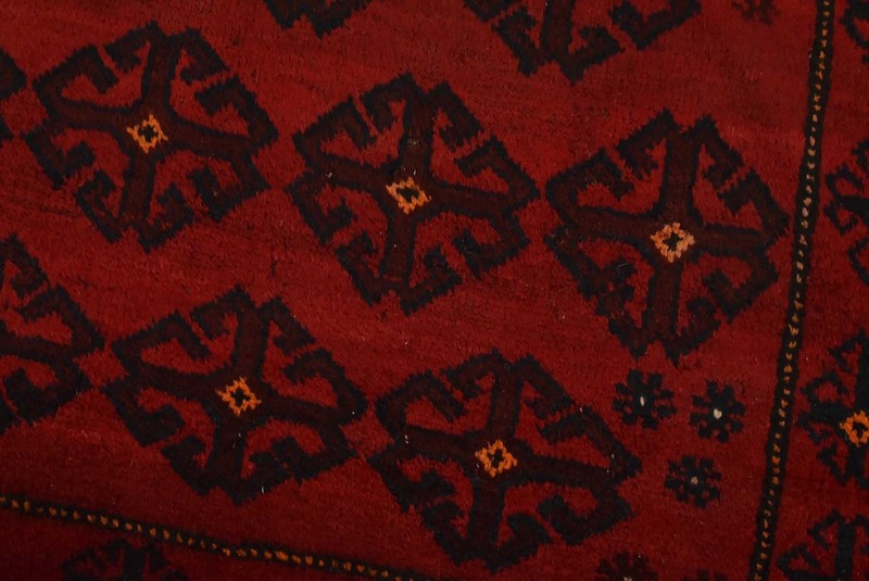 Baloch Runner 5’4” x 12’8” Red Wool Vintage Tribal Hand-Knotted Carpet gallery