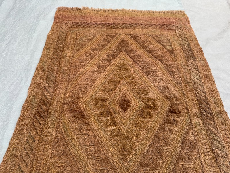 2'4 x 6 Vintage Mishwani Oriental Handmade Wool Runner Rug, Diamond Pattern Rug gallery