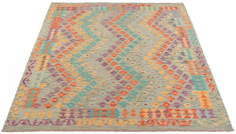 Kelim Afghan 202 X 194 Cm Handwoven Oriental Carpet Rug gallery