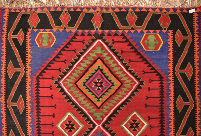 Caucasian Rug 63''x122'' Handwoven Kilim 162x312cm Rug Oriental Vintage 5x10 Rug gallery
