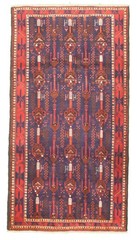 Vintage Traditional Hand-Knotted Area Rug 4’4″ x 8’8″ Oriental Wool Carpet