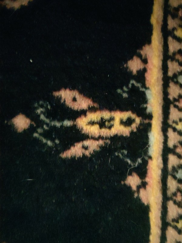Pakistan Bokhara Rug Excellent condition Mori Weave Navy and Tan Colors gallery
