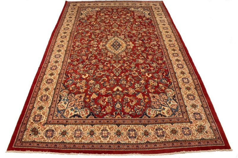 Oversized Semi-Antique Handmade Wool Oriental Rug Classic Floral Carpet 10X16 ft gallery