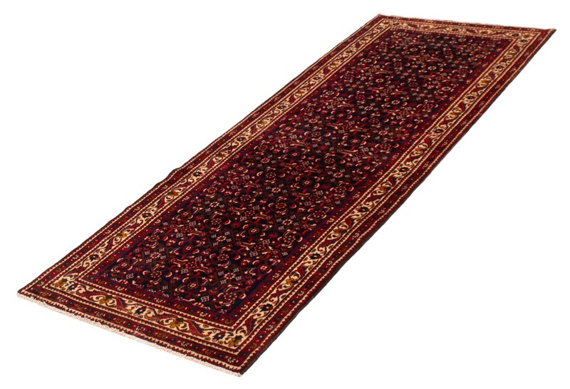 3'5" x 10'2" Vintage Hand-knotted Runner Rug Traditional Oriental Wool Carpet gallery
