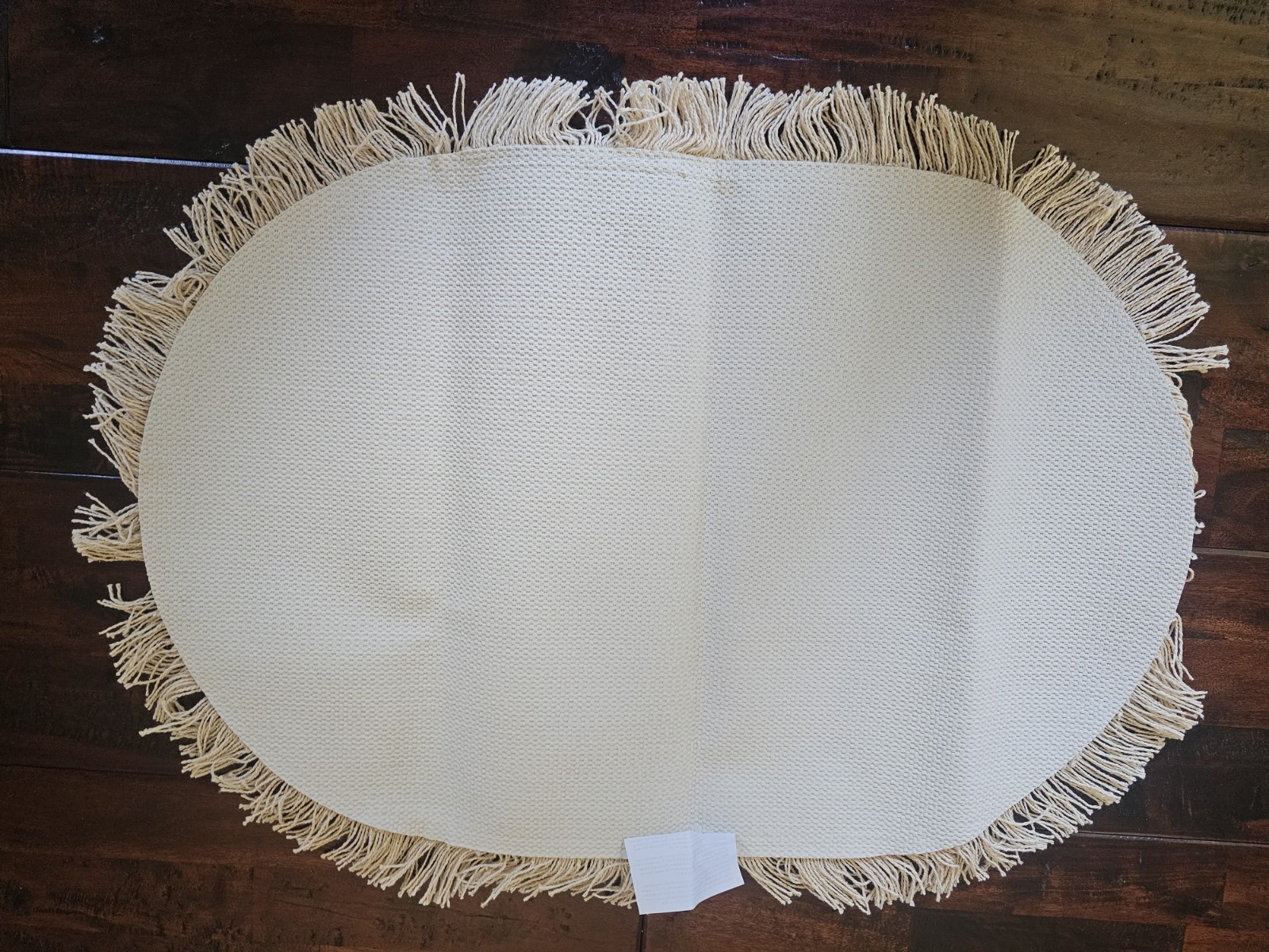 NOS Vintage Christmas Non Slip Oval Santa Claus Throw Rug Made In USA gallery