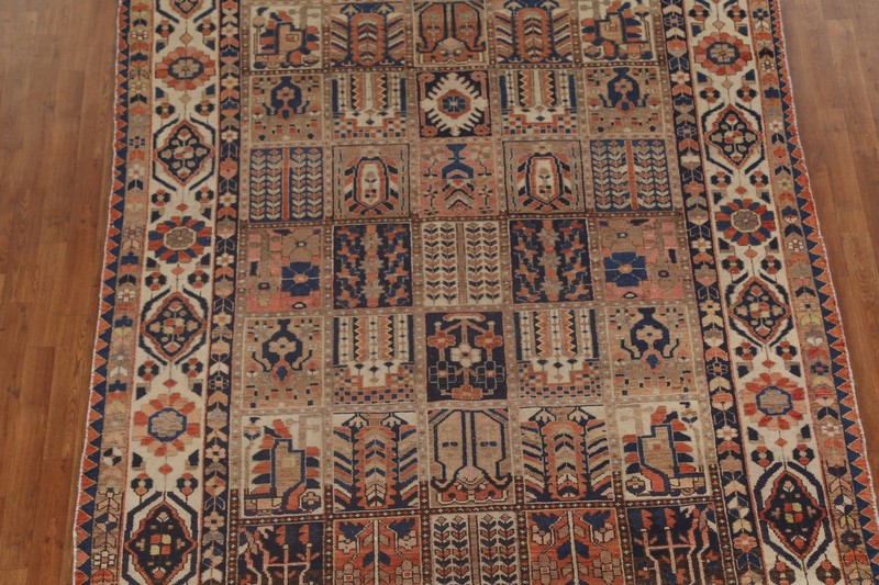 Garden Design Vintage Area Rug 7x10 Ft Hand-Knotted Tribal Oriental Wool Carpet gallery