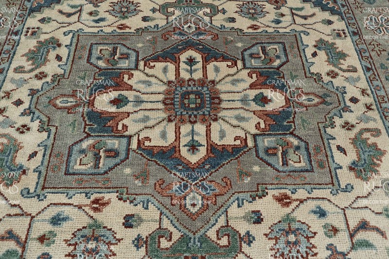 8x10 Light Ivory & Gray Hand made Traditional Living Area Rugs, 8x10ft gallery