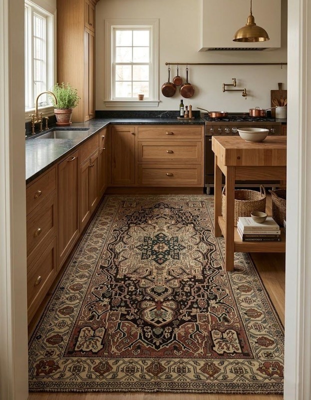 Handmade Semi-Antique Wool Rug Traditional Floral Style Decor Carpet 5'5X9'7 ft gallery