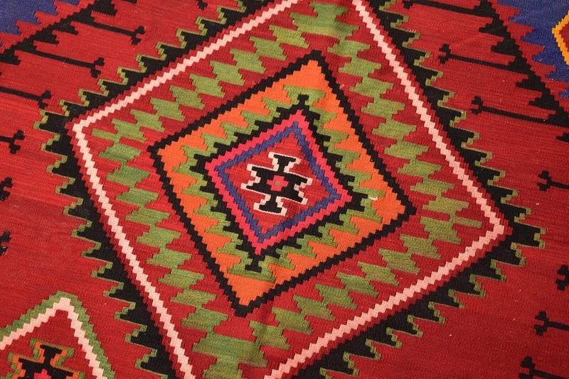 Caucasian Rug 63''x122'' Handwoven Kilim 162x312cm Rug Oriental Vintage 5x10 Rug gallery