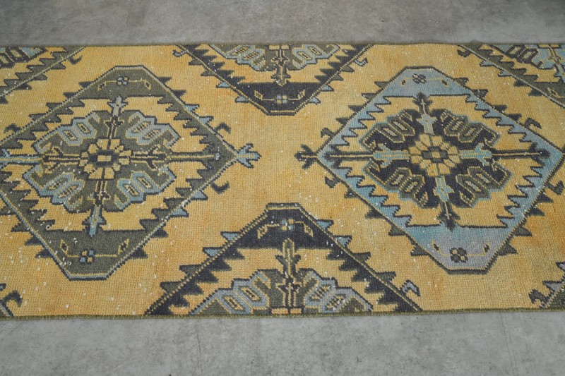 3x11 ft, turkish rug runner, hand-knotted vintage runner, oushak runner rug, 50 gallery
