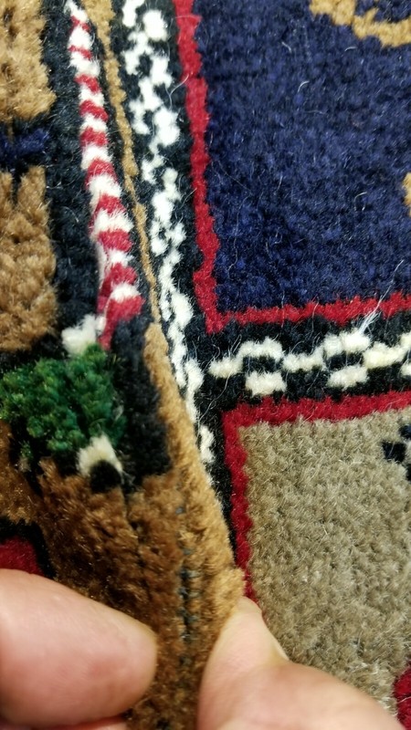 Genuine Antique 1900-1939s Indigo Dyes Wool Pile Tribal Area Rug 4’x 8’2” gallery