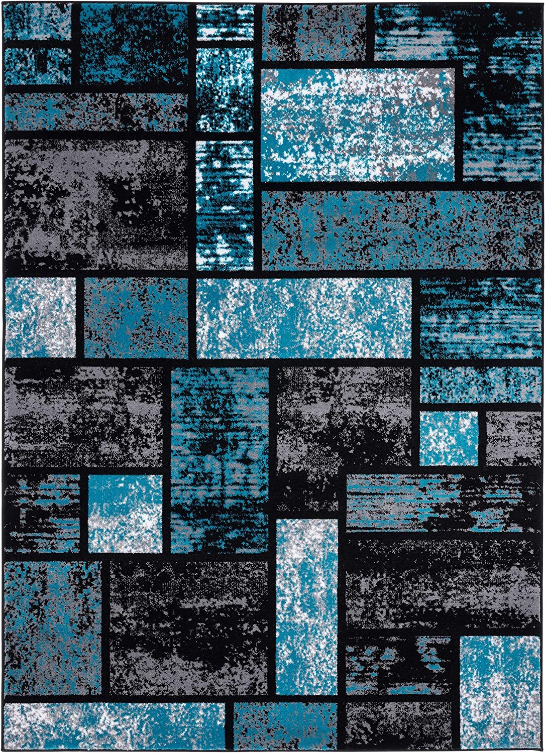 Home Decor Turquoise Rugs Geometric Modern Abstract Area Rug Stylish Premium Rug gallery