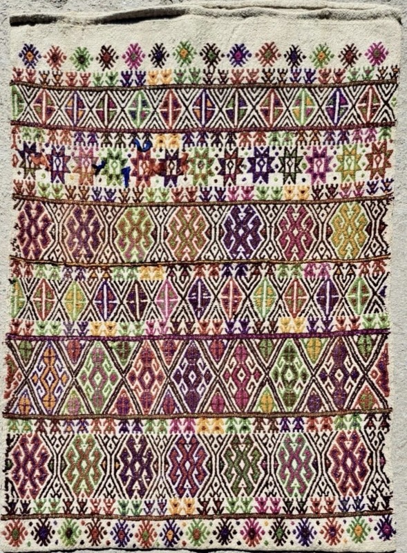 Yörük Tribal Women’s Embroidered Kilim Dowry Bag Afyon Turkey (138 cm x 100 cm) gallery