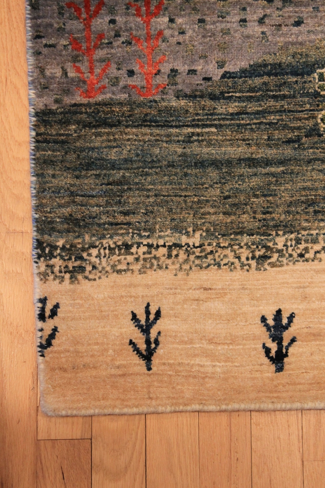 Hand-knotted Rug (Carpet) 9'7X12'9, Gabeh mint condition gallery