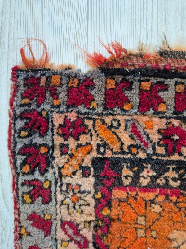 Dated 1903 Antique Sivas Hand-Knotted Rug Fragment 37''x54'' Turkish Prayer Rug gallery