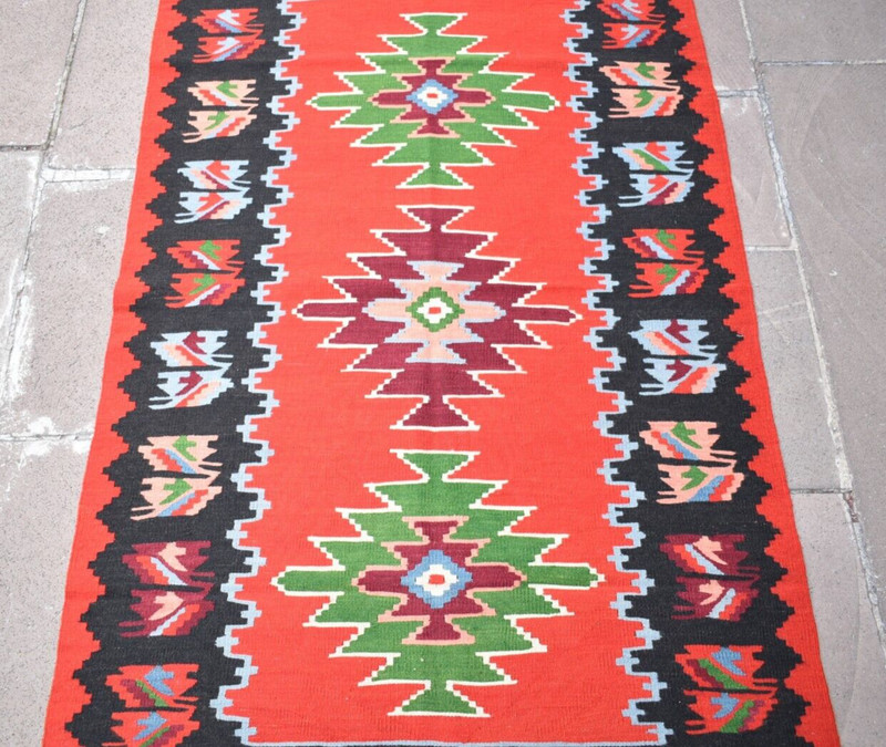 Vintage Monastery Rug 39'' x 66'' Flat Woven Monastery Rug Fine Quality Area Rug gallery