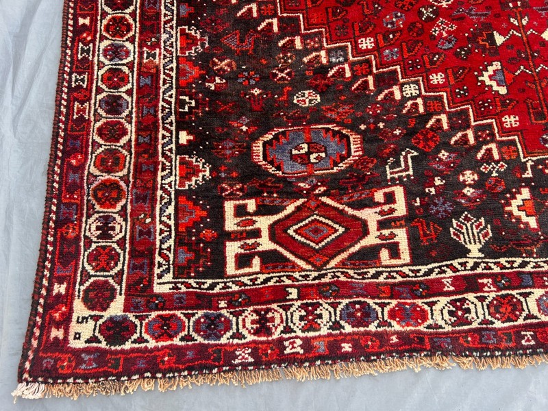 7'1"x10'0" Ft Afghan Baluchi Hand Knotted Wool Vintage Geometric Area Rug gallery