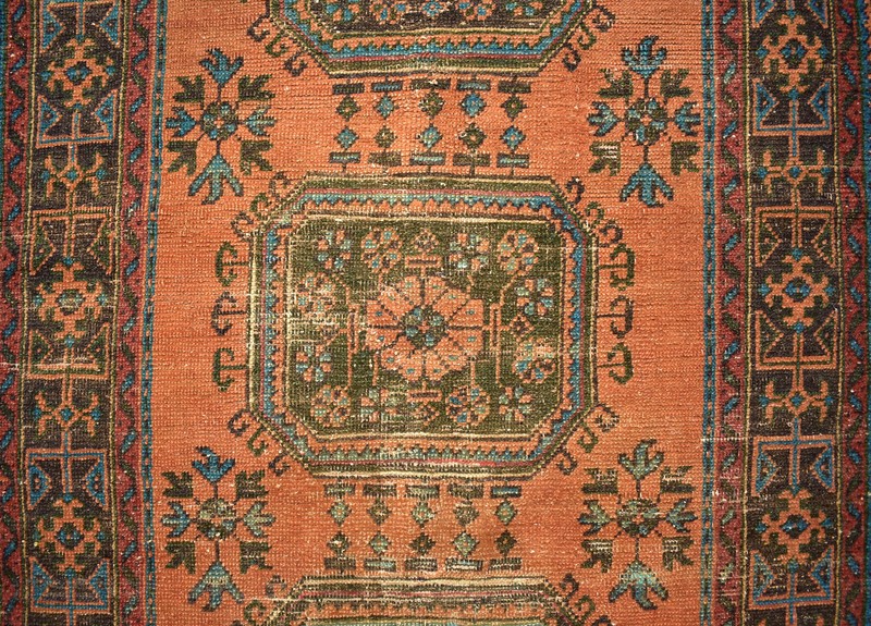 Turkish Rug 55''x141'' Oushak Kitchen Runner Vintage Orange Stairs Carpet 4x11 gallery