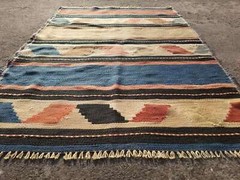 Vintage Traditional Handmade Azeri Wool Multicolor Kilim 116x84cm
