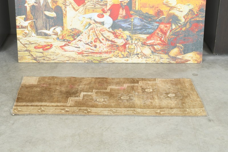 2x4 Turkish Door Mat Rug Hand-Knotted Small Vintage Oushak Carpet Mini Rugs,571 gallery