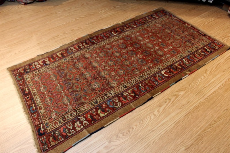 7' x 4' Late 19th Century ANTIQUE Handmade Serab Rug Tribal Kurdish Natural Wool gallery