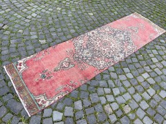 Bohemian Runner Rug, Turkish Vintage Rug, Handmade Wool Rug, 2,6 x 9,3 ft