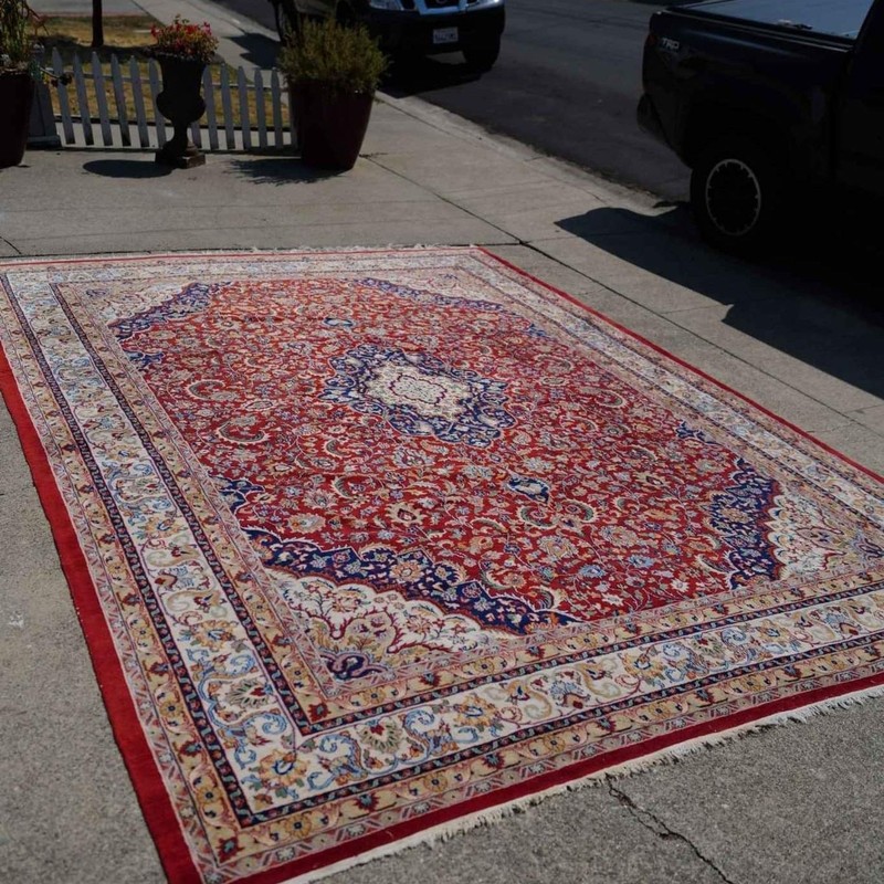 9'1 x 12'7 Vintage Finely Handknotted Wool Rug gallery