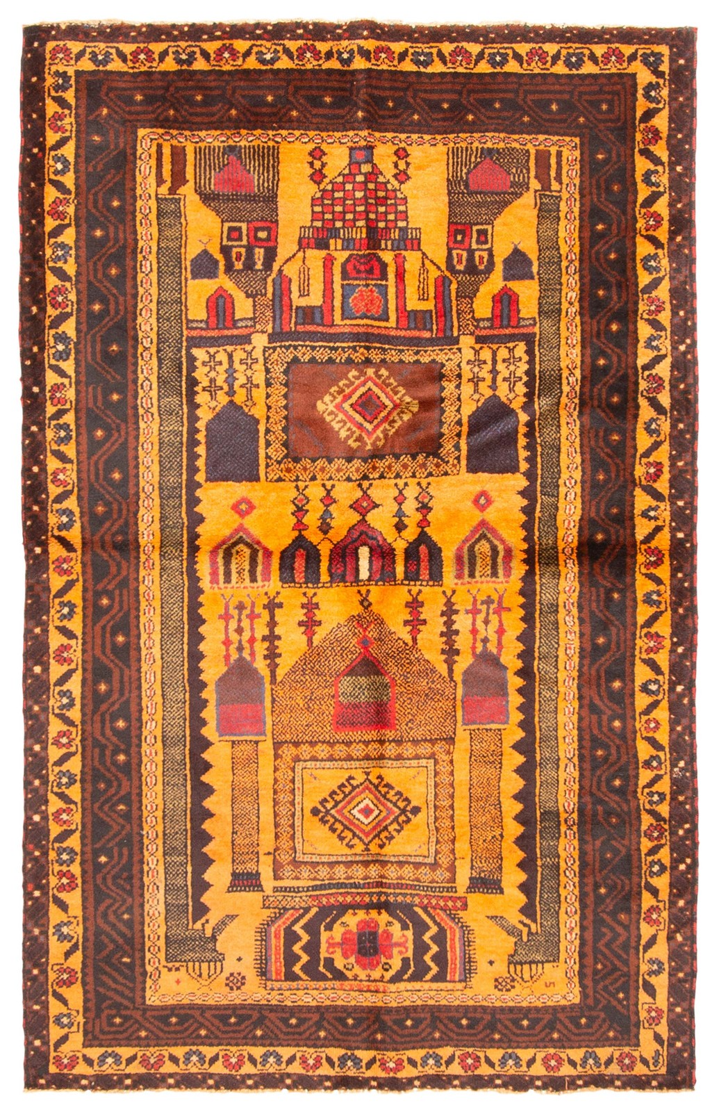 Traditional Vintage Hand-Knotted Area Rug 3'8" x 5'11" Oriental Wool Carpet gallery