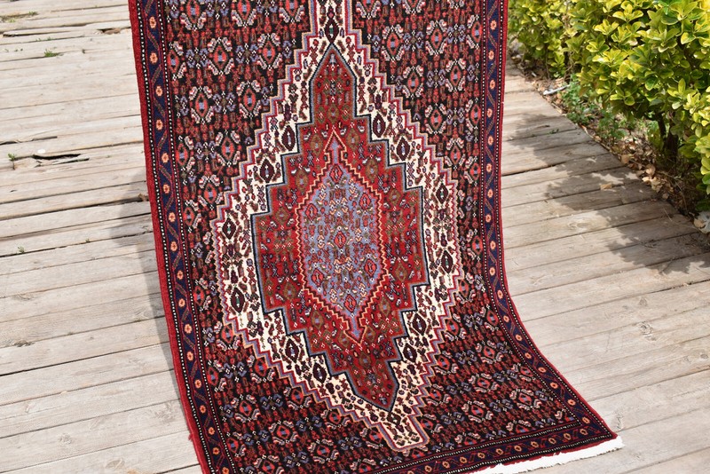 Turkish Rug 2x3 ft Vintage Wool Carpet 70x120cm Handwoven East Anatolian gallery