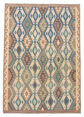 Vintage Hand Woven Area Rug 5’9″ x 8’0″ Traditional Wool Oriental Carpet