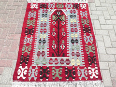 Area Rugs, Turkish Kilim Wool Rug, Oushak Carpet, Bedroom Tribal Kelim 41″X42″