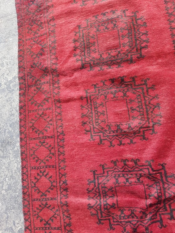 Vintage Hand Made Traditional Rug Oriental Wool Multicolor Carpet 260x105 cm gallery