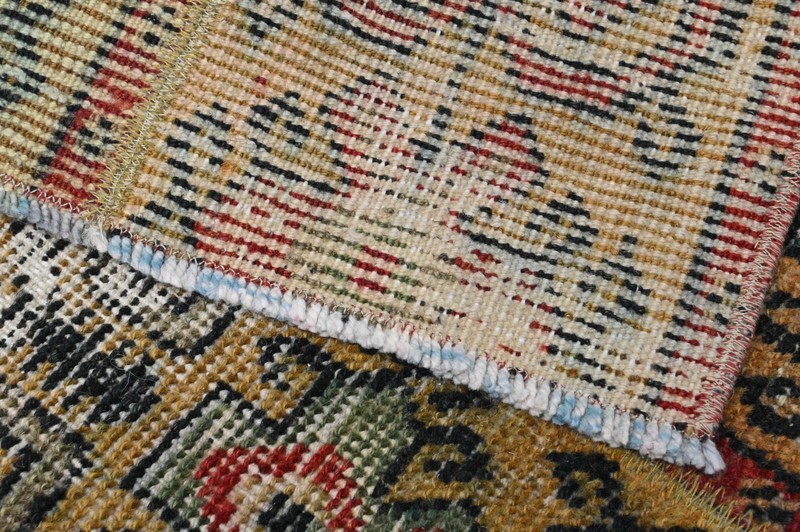 Vintage Turkish Runner Rug 2x10ft Wool Anatolian Handmade Hallway Oushak ORANGE gallery