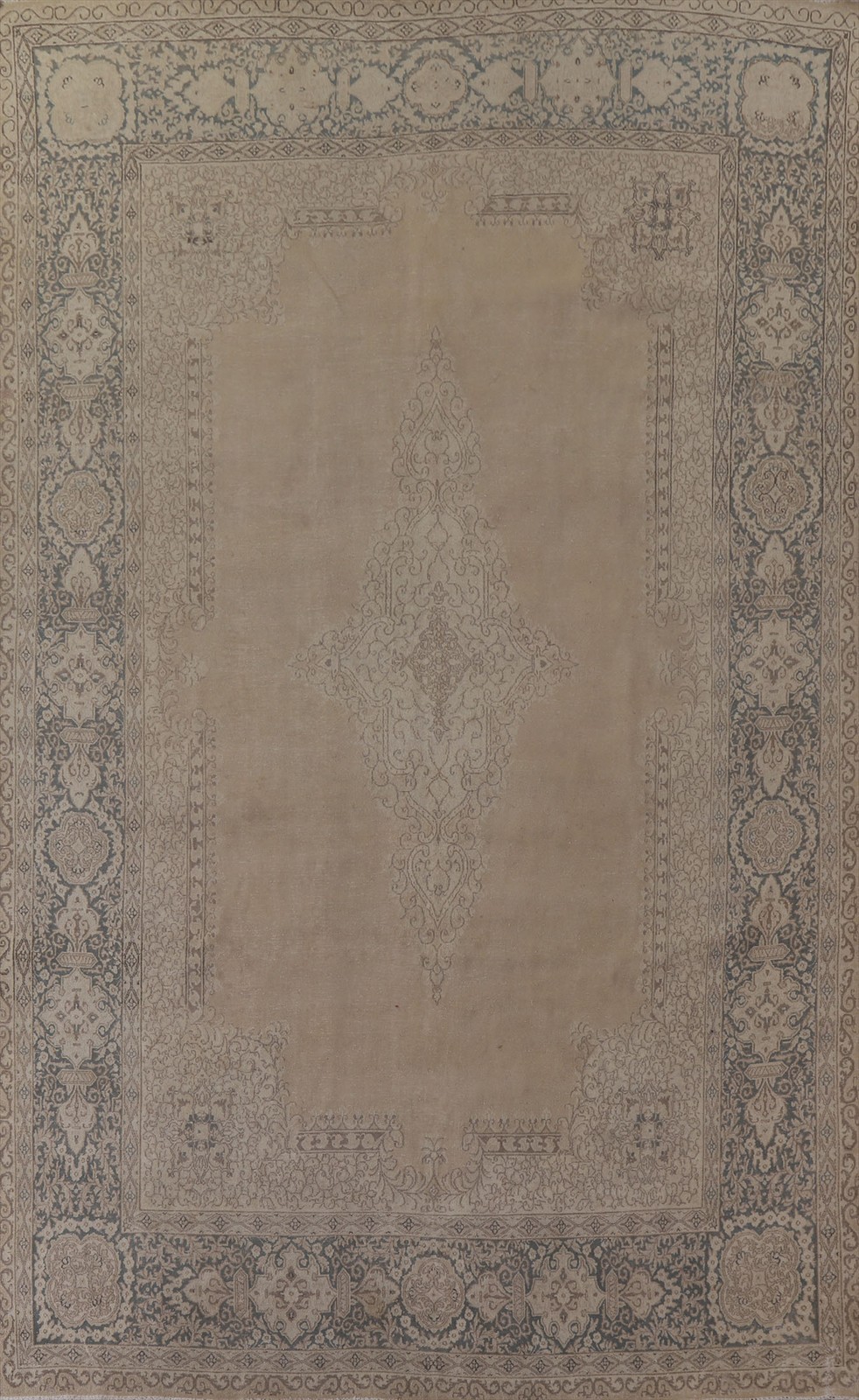 Living Room Semi-Antique Area Rug 8x13 Wool Hand-made Traditional Medallion Rug gallery