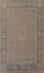Living Room Semi-Antique Area Rug 8×13 Wool Hand-made Traditional Medallion Rug