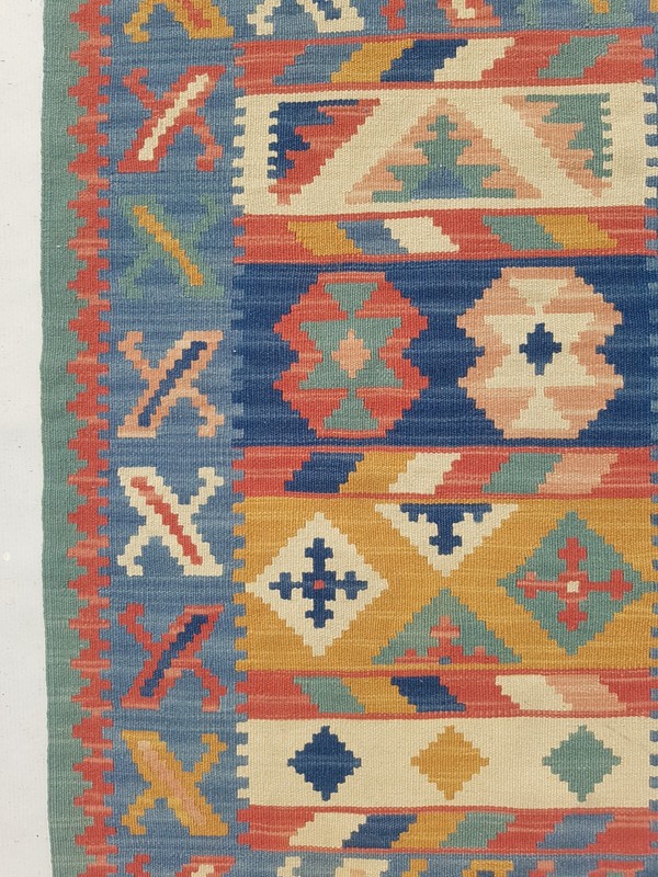 Vintage Traditional Handcrafted Turkish Kilim Rug for Home Décor 89x63 cm gallery