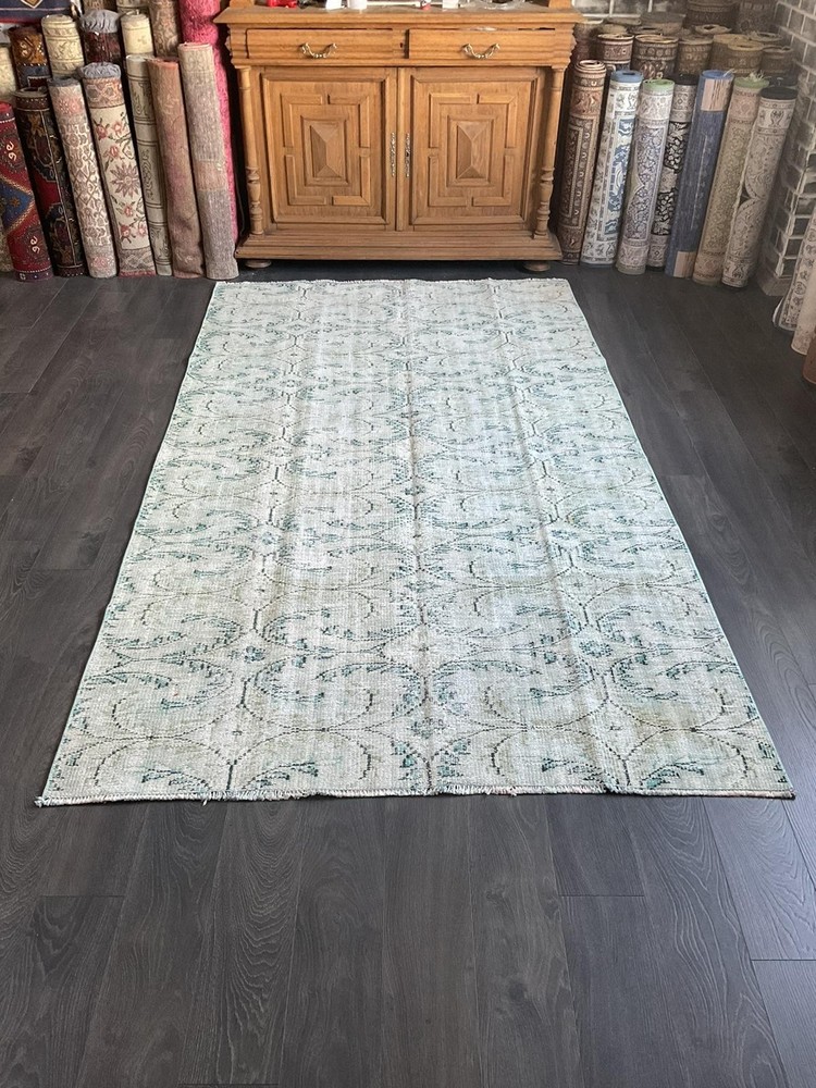 Vintage Handmade Turkish Wool Rug, 5x9 Rug For Living Room, Outdoor Rugs