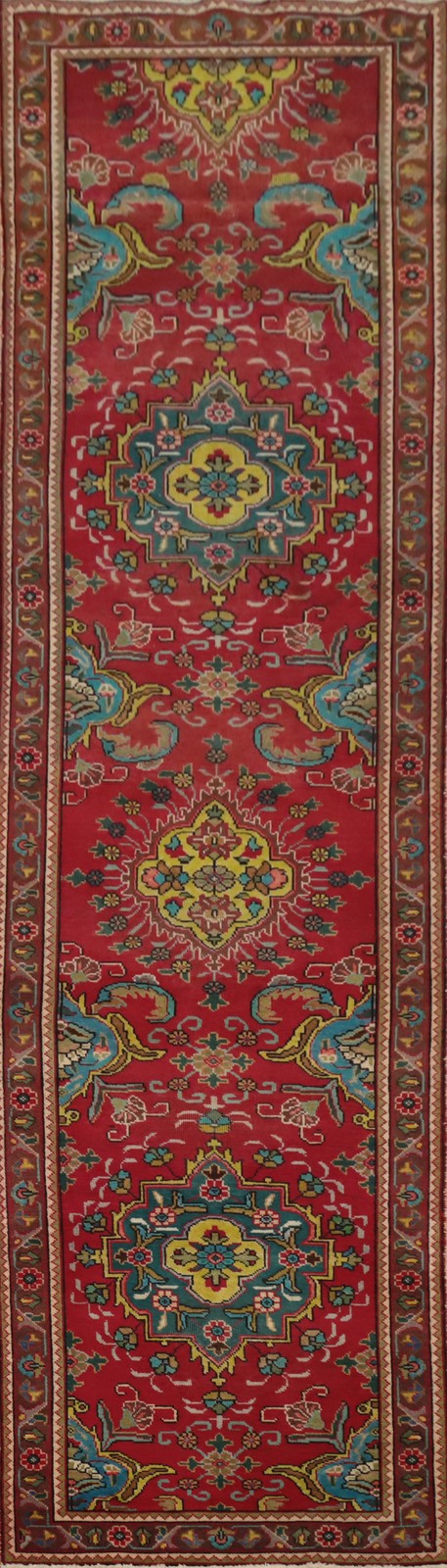 Handmade Wool 13 ft Runner Rug Traditional Hallway Carpet 3x13 gallery