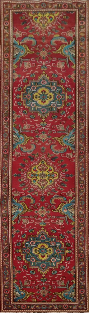 Handmade Wool 13 ft Runner Rug Traditional Hallway Carpet 3x13
