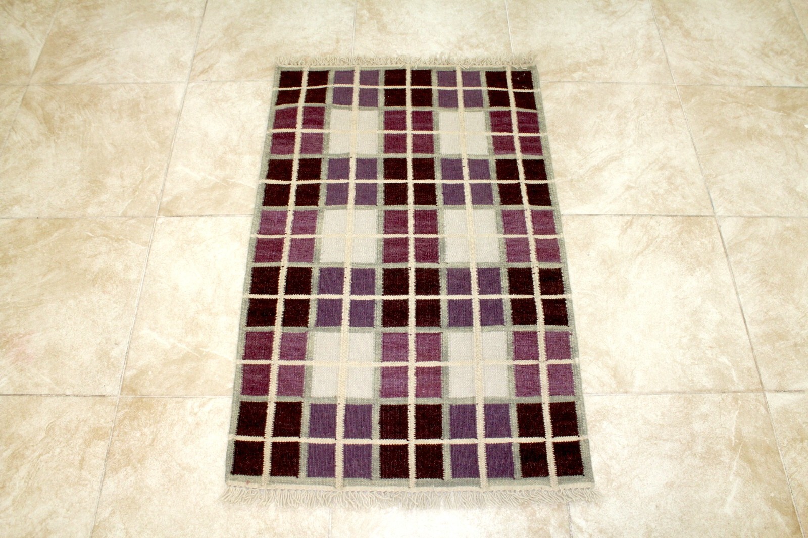4X3 EXQUISITE MINT HAND KNOTTED VEGETABLE DYE ALL WOOL SHEERAZI KILIM RUG gallery