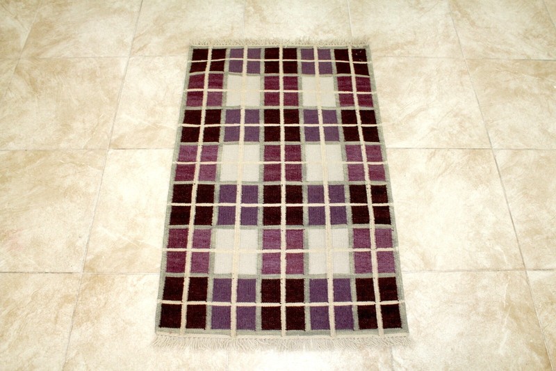 4X3 EXQUISITE MINT HAND KNOTTED VEGETABLE DYE ALL WOOL SHEERAZI KILIM RUG gallery