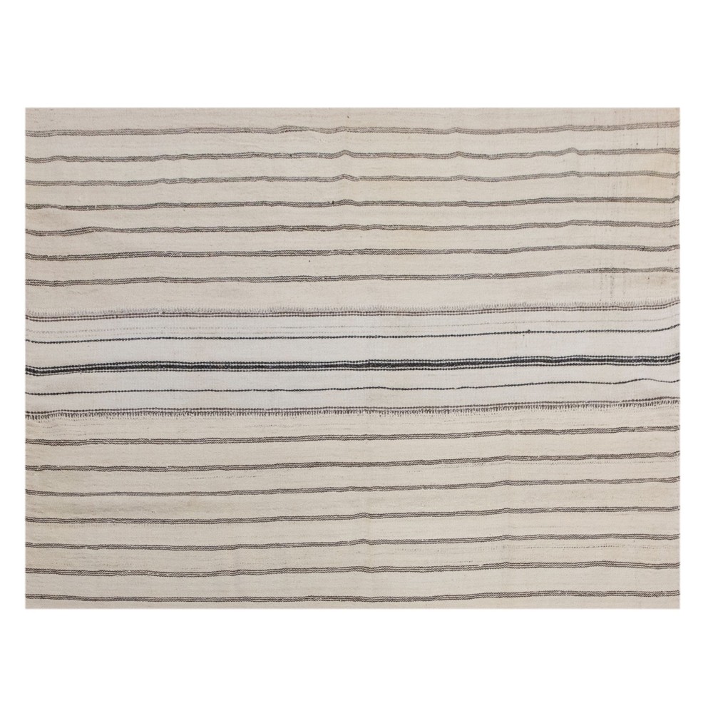 One-of-a-Kind Minimalist Turkish Kilim Rug 165x210 cm | 5.4x6.9 ft | 60+ Yr
